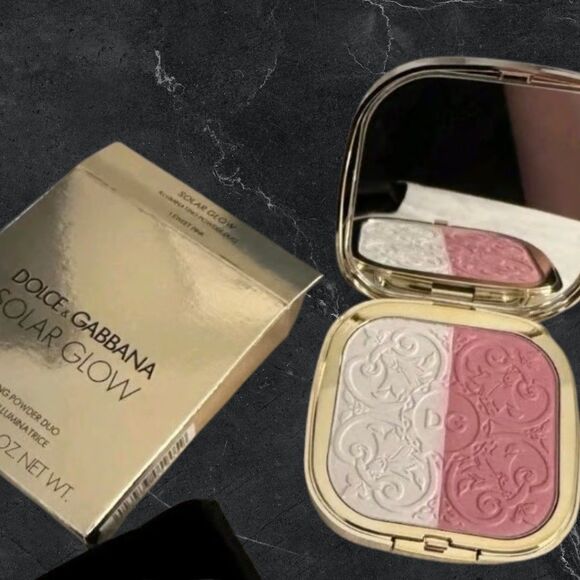 Dolce & Gabbana Solar Glow Illuminating Powder Duo SWEET PINK Highlighter Blush - Picture 1 of 7